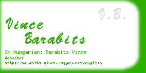 vince barabits business card